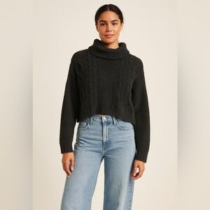 Women's Billabong Black Cable Knit Sweater, size Large